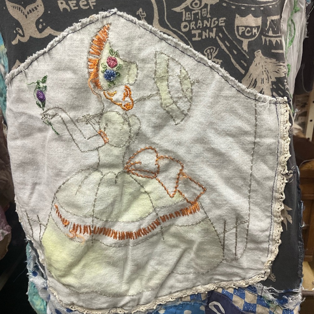 Multicolor Patchwork top with Fringe - image 2